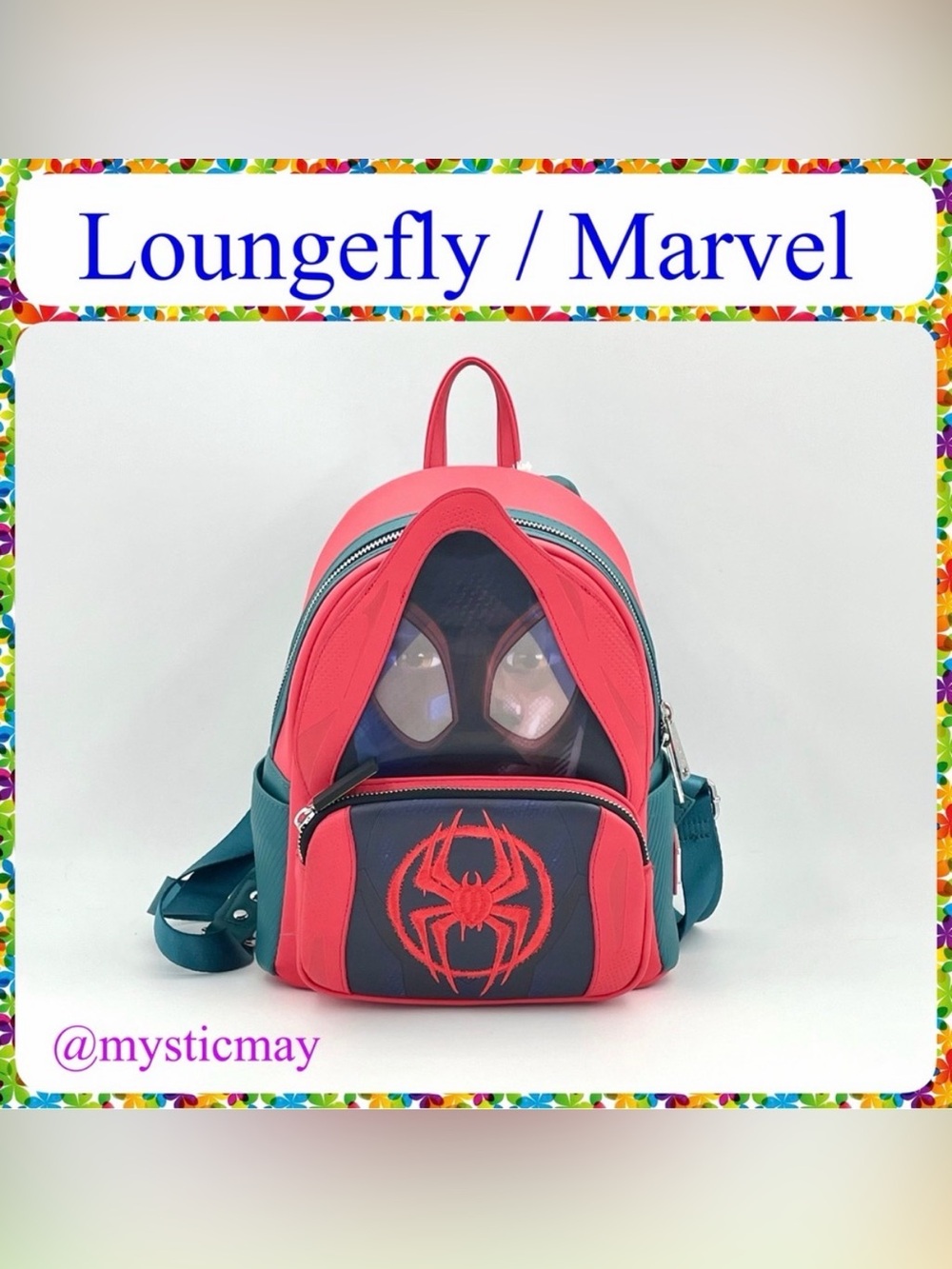 New LOUNGEFLY Marvel Spider-Man MILES MORALES HOODY Lenticular Backpack Purse